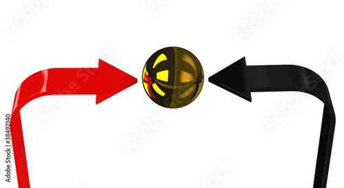 Red and black arrows