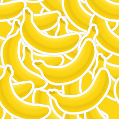 Aufkleber - Group of banana seamless background