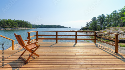 Naklejka ścienna Chair and terrace