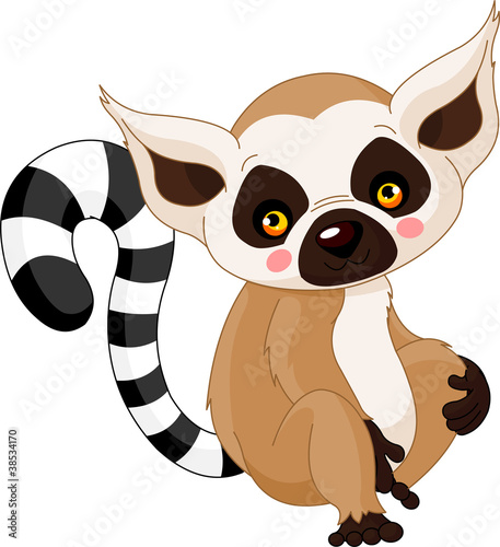 Naklejka na meble Fun zoo. Lemur