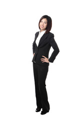 Poster - Full length Business woman confident smile standing