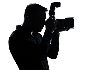 silhouette man portrait photographer