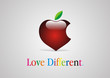 Love Different - szklane serce