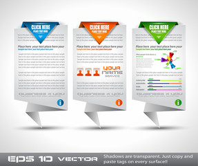 Poster - Origami style vertical Banner .