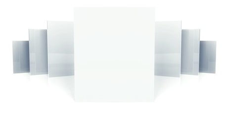 Wall Mural - 3d gallery isolated on white