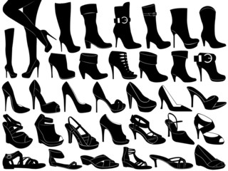 Shoes illustration set