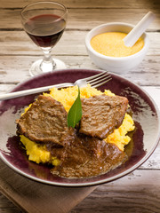 Canvas Print - braised meat with  porridge