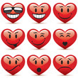 Smileys heart-shaped emoticons