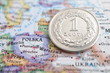 Złotówka mapa waluta Europa