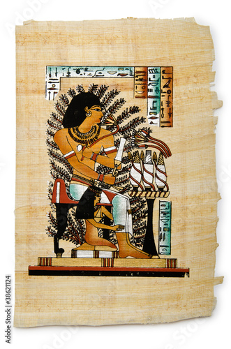 Fototapeta na wymiar Egyptian papyrus as a background