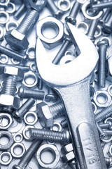 Poster - Spanner, nuts and bolts tools