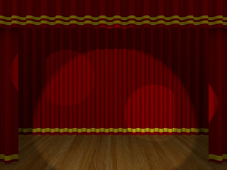 Wall Mural - Theater curtain closed