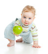 © Andrey Kuzmin - Baby boy eating healthy food isolated