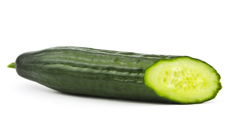 green cucumber, isolated