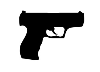 Hand gun silhouette