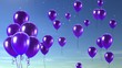 purple balloon in the sky background