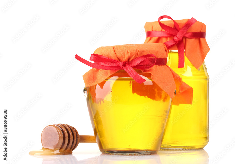 Honey isolated on white