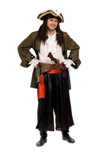 Smiling Young Man In A Pirate Costume