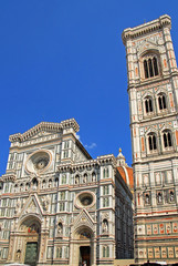 Poster - Mary of the Flower facade and Giotto bell tower.