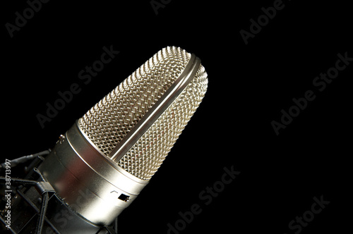 Fotografie, Obraz Vocal Mic on Stand Music Recording & performance.concept.
