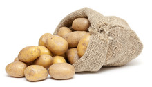 Potatoes In A Burlap Bag