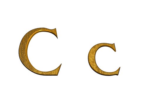 one letter of golden alphabet