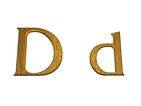 one letter of golden alphabet