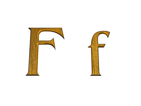 one letter of golden alphabet