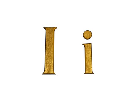 one letter of golden alphabet