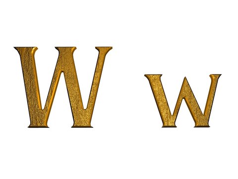 one letter of golden alphabet