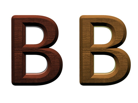 one letter of wooden alphabet.