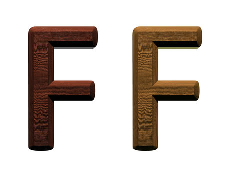 one letter of wooden alphabet.