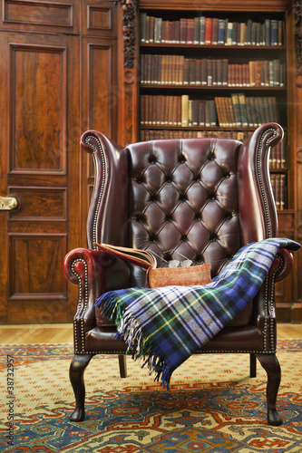 Fototapeta na wymiar Traditional Chesterfield armchair