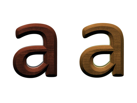 one letter of wooden alphabet.