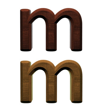 one letter of wooden alphabet.