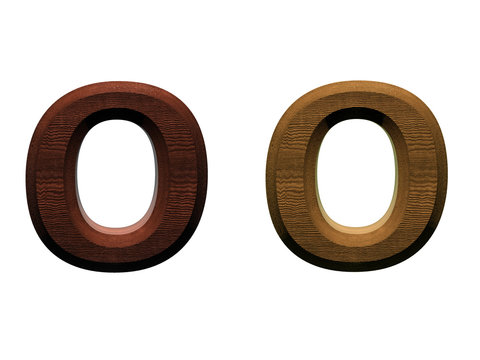 one letter of wooden alphabet.