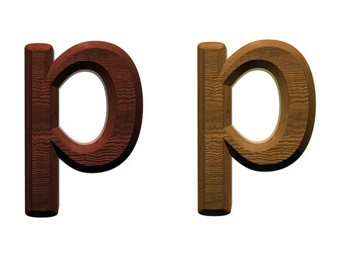 one letter of wooden alphabet.
