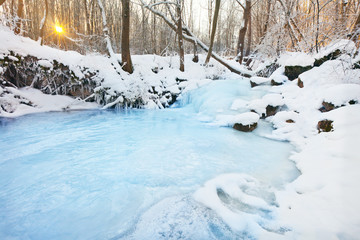 frozen waterfall