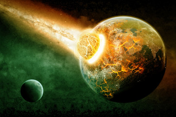 Wall Mural - planet illustration earth apocalypse