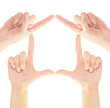 © oly5 - House made of woman hands on white background