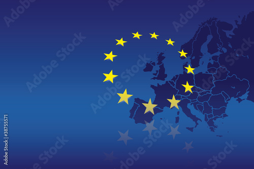 Fototapeta na wymiar Europa Flagge Fahne 3
