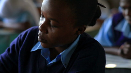 Wall Mural - Testing in a classroom in Kenya.