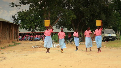 Wall Mural - Students testing in Kenya.