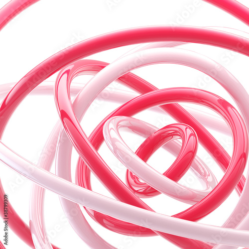 Abstract background made of plastic glossy rings