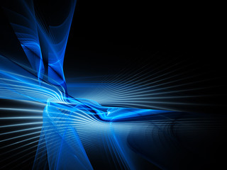 Poster - Abstract blue and black texture