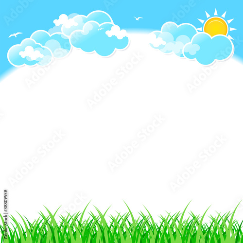 Green Grass And Blue Sky Background Buy This Stock Vector And Explore Similar Vectors At Adobe Stock Adobe Stock