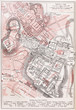 Map of Imperial fora and the Palatine Hill