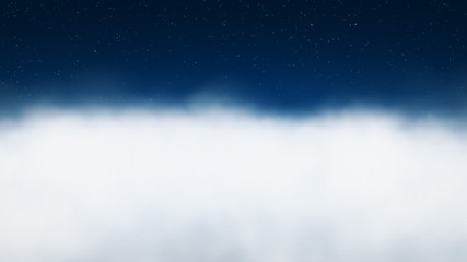 Wall Mural - Flying Through The Clouds with Stars