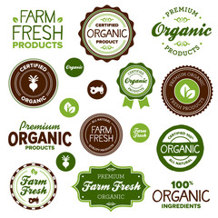 Wall Mural - organic food labels