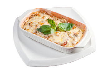 Canvas Print - Lasagna with beef .Italian cuisine